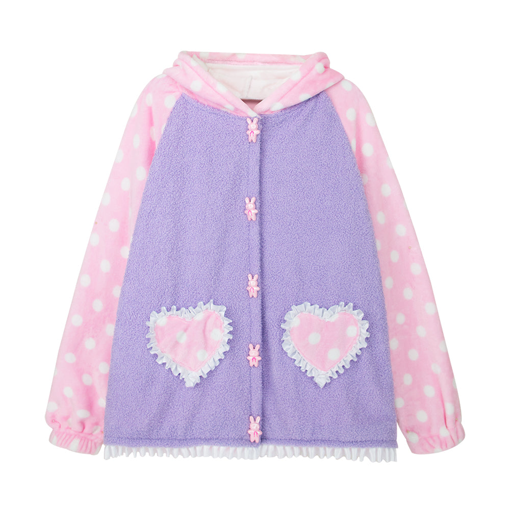 Plush Polka Dot Bunny Jacket (Handmade)