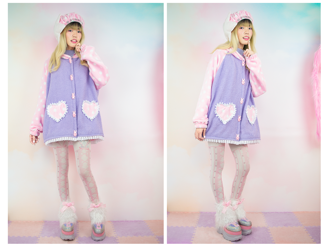Plush Polka Dot Bunny Jacket (Handmade)