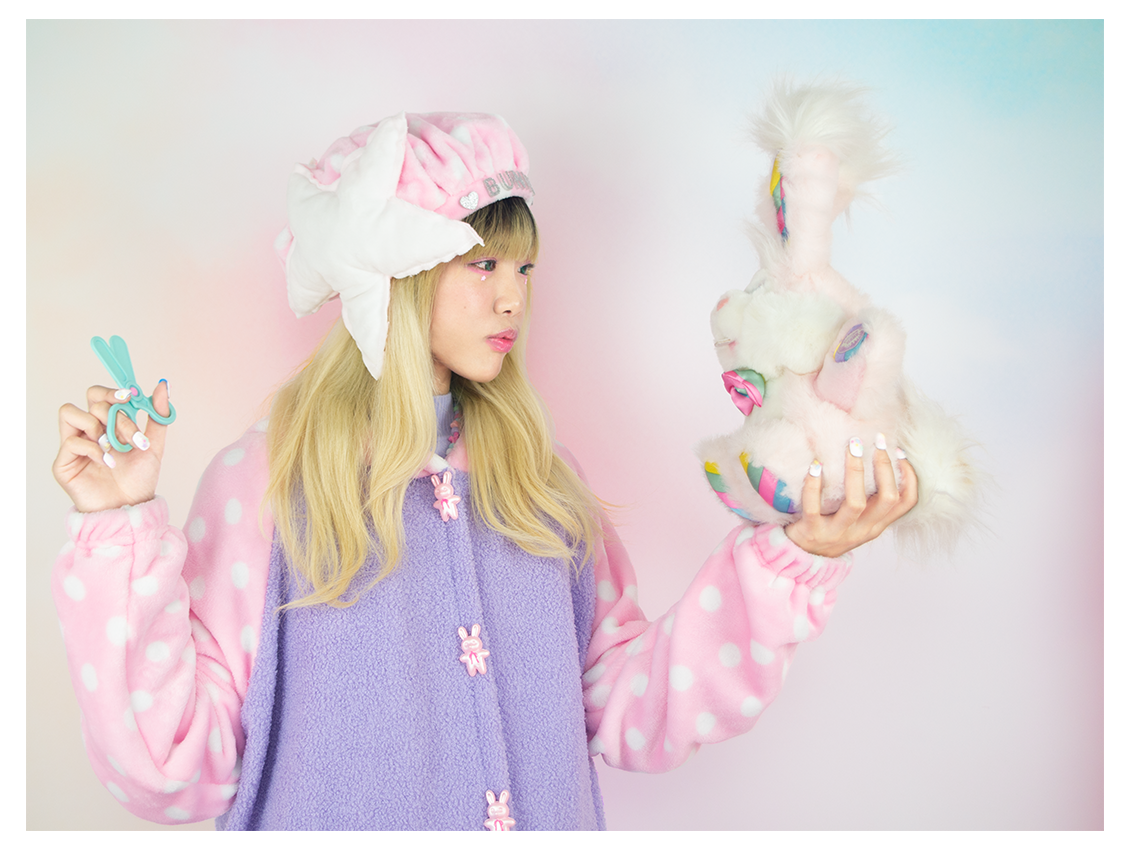 Plush Polka Dot Bunny Jacket (Handmade)