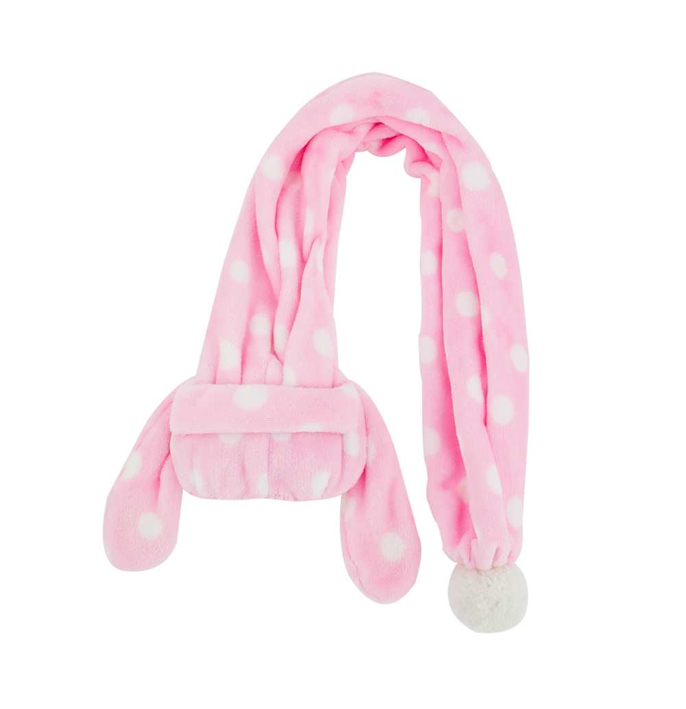 Polka Dot Bunny Scarf (Handmade)