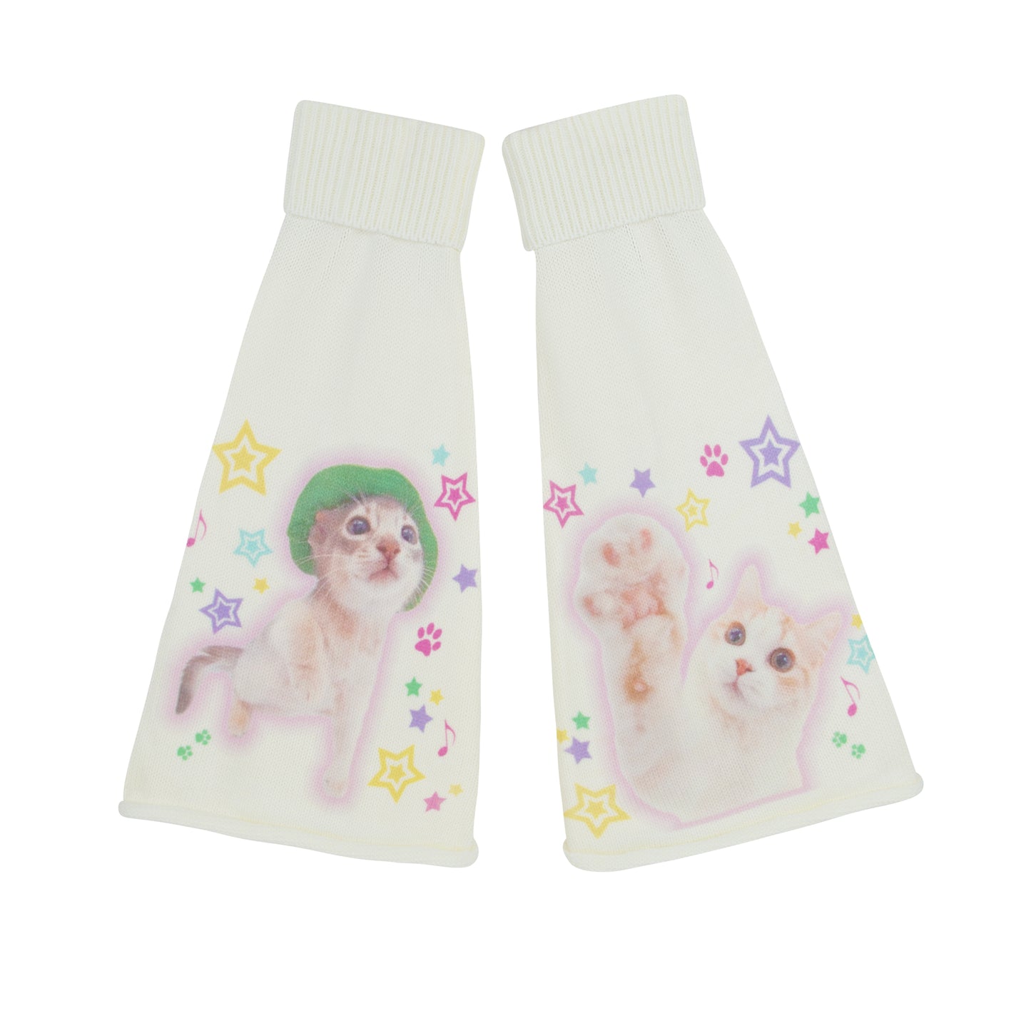 Happy Kittens Wool Stocking leg warmer