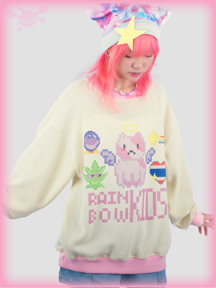 Pixel Angel Cat Sweater