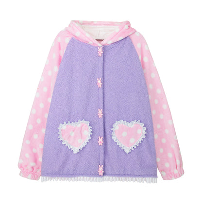 Plush Polka Dot Bunny Jacket (Handmade)