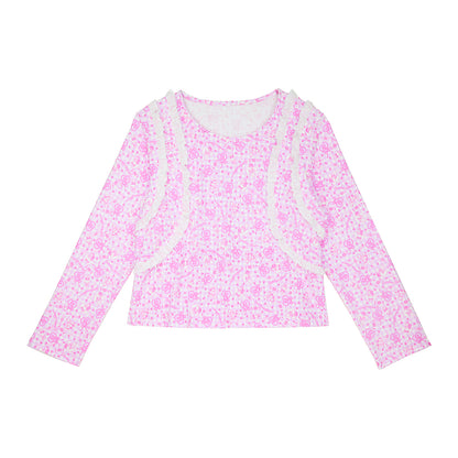 Lace Pink Lolita Long Sleeve Top