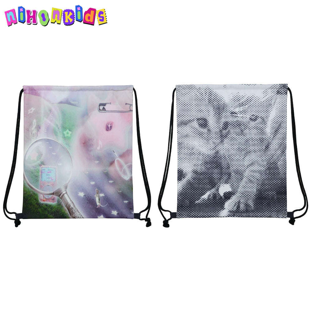 Cute cat shoulder drawstring bag