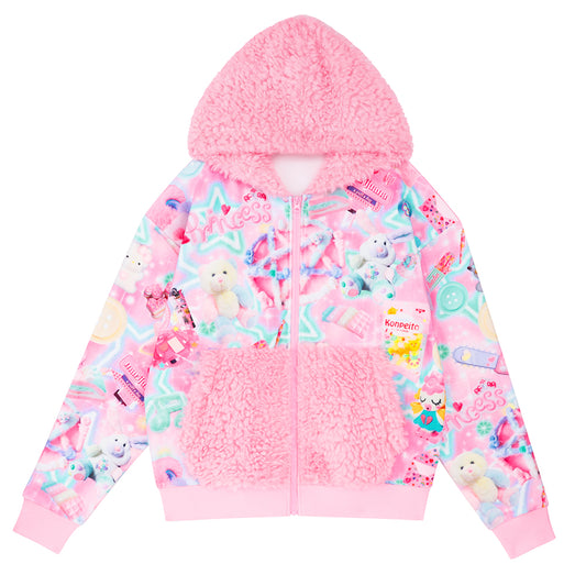 Millennium Retro Doll Pink Furry Hat Coat