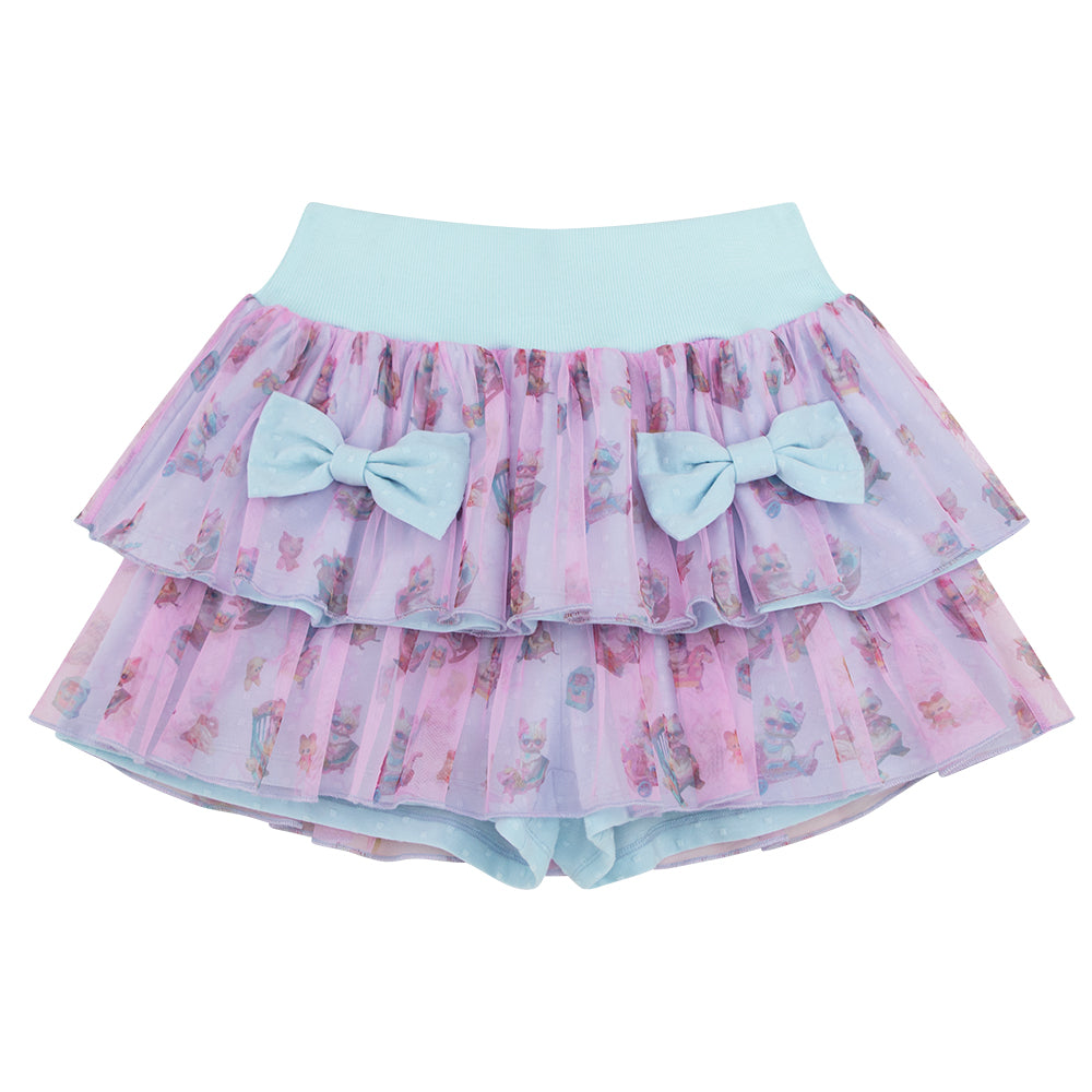 Macaroon Cat Bow Cake Halter Pants